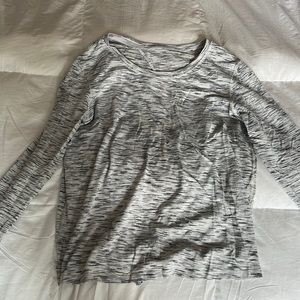 Lululemon white long sleeve top w/ open back (size 10)